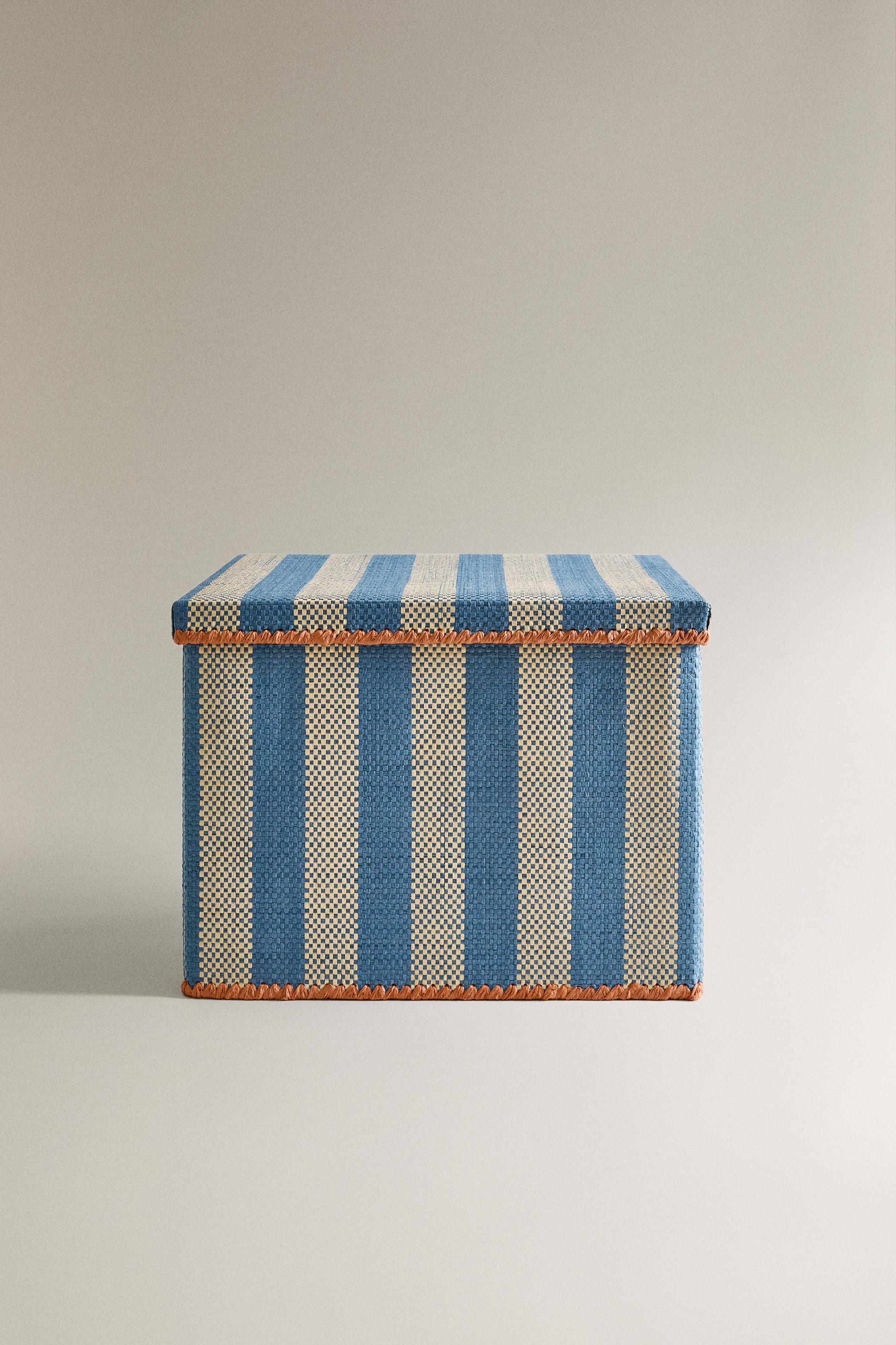 KIDS' FOLDABLE STRIPED BASKET